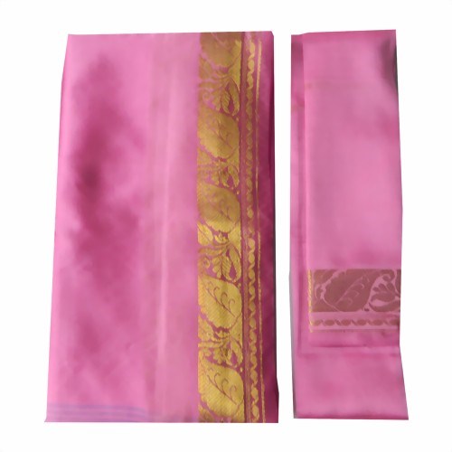 Bild von Brokat Sari pink Goldbrokat