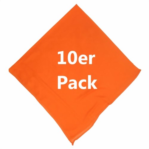 Bild von 10 Nickitücher orange uni Baumwolle Bandana