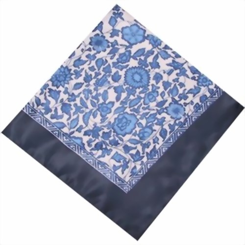 Bild von Nickituch blau weiß Blumen Bandana