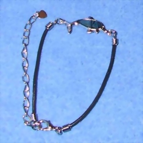 Bild von Lederarmband Delfin 
