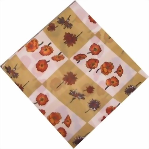 Bild von Nickituch beige orange Blumen Halstuch